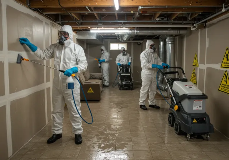Basement Moisture Removal and Structural Drying process in Ketchikan, AK